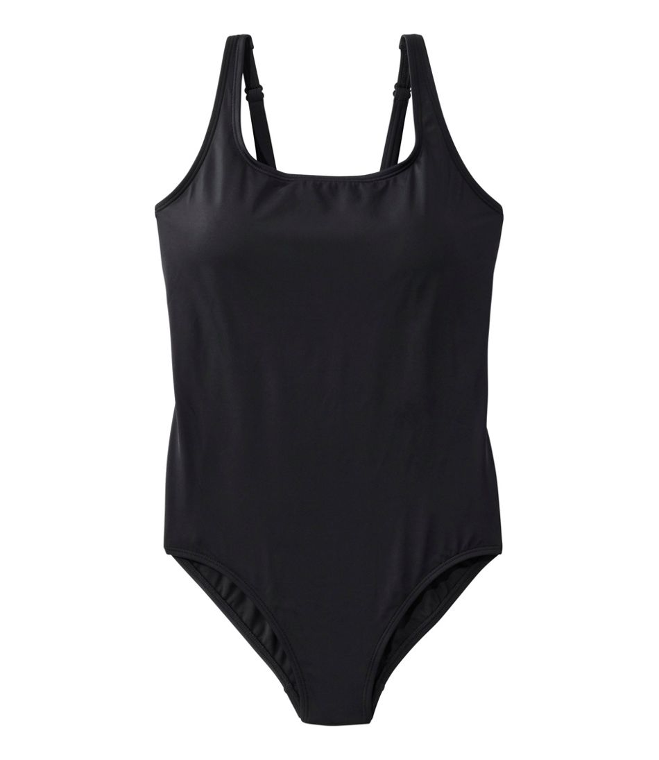 L.L.Bean Women's Coastal Essential Swimwear, Scoop Tanksuit NEW|CLOTHING
