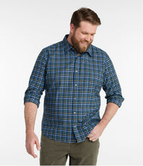 L.L.Bean Men's Wrinkle-Free Ultrasoft Brushed Cotton Shirt, Long-Sleeve, Slightly Fitted Untucked Fit SALE|CLOTHING