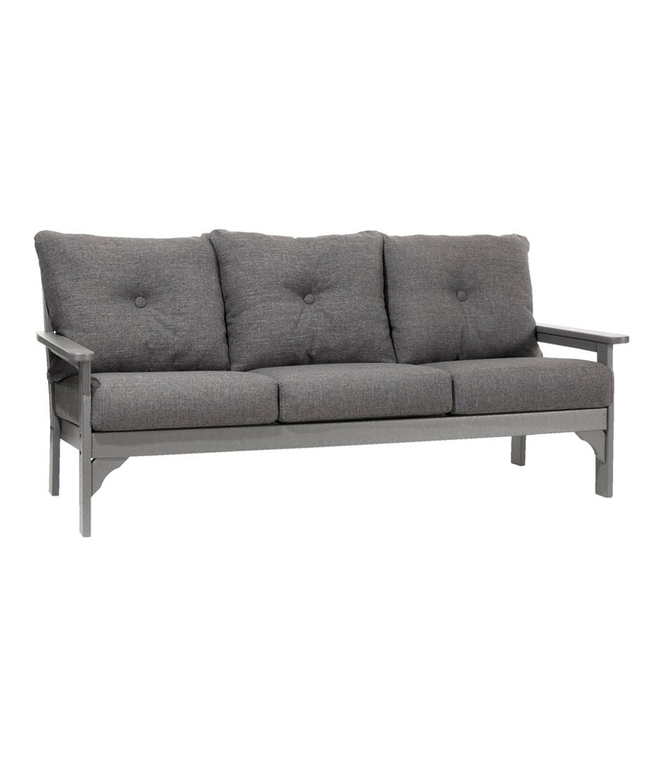 L.L.Bean All-Weather Patio Sofa with Textured Cushion, Slate Gray HOME GOODS