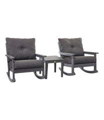 L.L.Bean All-Weather Patio Rocker Set with Side Table, Slate Gray HOME GOODS