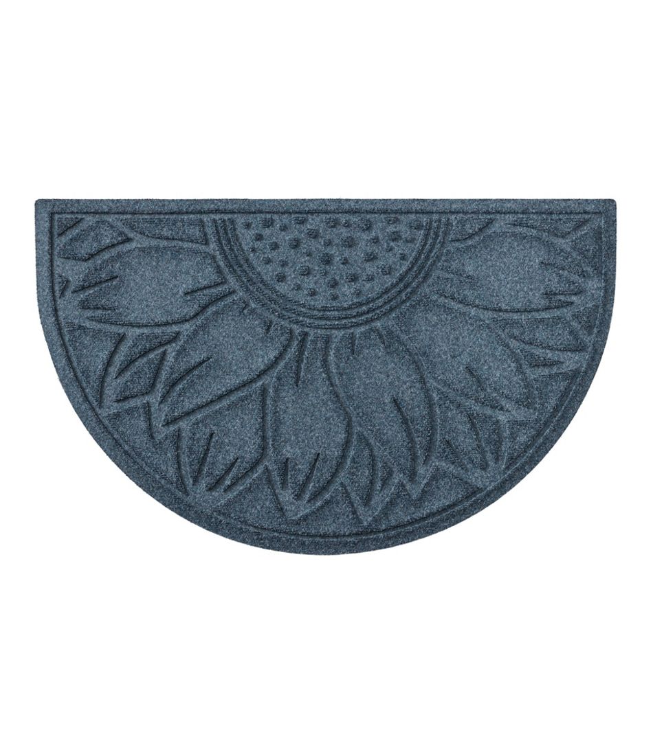 L.L.Bean Everyspace Recycled Waterhog Doormat, Half Round, Sunflower HOME GOODS