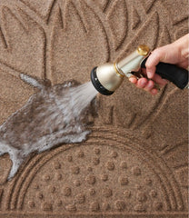 L.L.Bean Everyspace Recycled Waterhog Doormat, Half Round, Sunflower HOME GOODS
