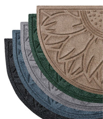 L.L.Bean Everyspace Recycled Waterhog Doormat, Half Round, Sunflower HOME GOODS