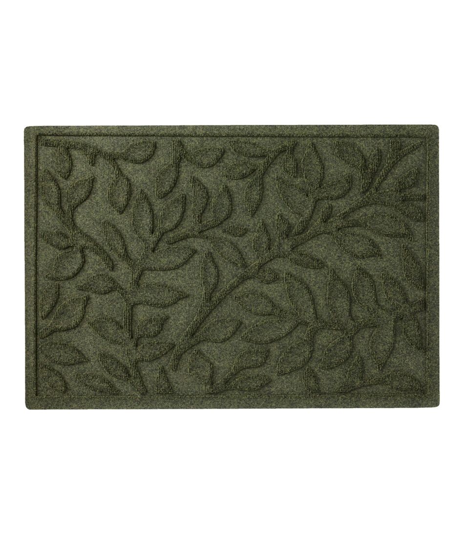 L.L.Bean Heavyweight Recycled Waterhog Doormat, Woodland Leaf HOME GOODS