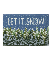 L.L.Bean Indoor/Outdoor Vacationland Rug, Frosted Trees HOME GOODS
