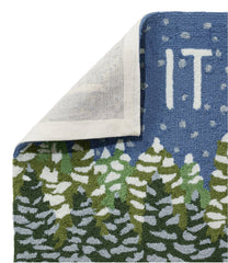 L.L.Bean Indoor/Outdoor Vacationland Rug, Frosted Trees HOME GOODS