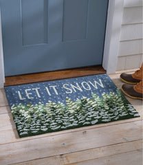 L.L.Bean Indoor/Outdoor Vacationland Rug, Frosted Trees HOME GOODS