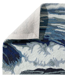 L.L.Bean Indoor/Outdoor Vacationland Rug, Ocean Waves HOME GOODS