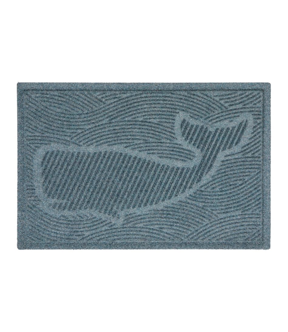 L.L.Bean Everyspace Recycled Waterhog Doormat, Swimming Whale HOME GOODS