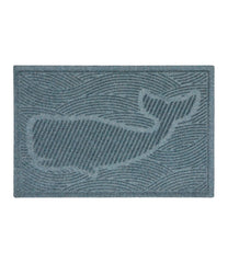 L.L.Bean Everyspace Recycled Waterhog Doormat, Swimming Whale HOME GOODS