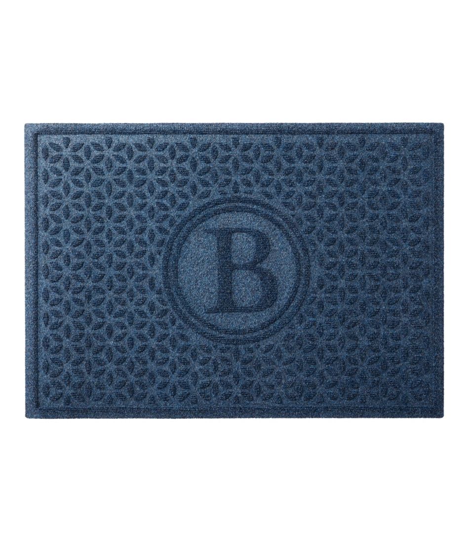 L.L.Bean Heavyweight Recycled Waterhog Doormat, Blooming Circles, Personalized HOME GOODS