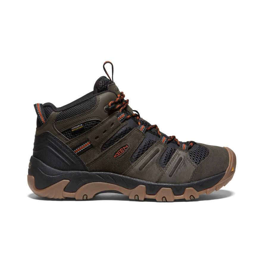 Men's Headout Waterproof Hiking Boot Black Olive/Fossil Orange / Keen / Black Olive/Fossil Orange