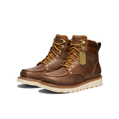 Men's Cincinnati 6" Boot (Soft Toe) x Noon Goons Leather Brown/Off White / Keen / Leather Brown/Off White