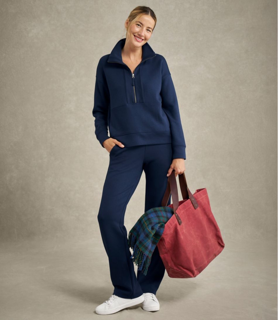 L.L.Bean Women's CloudSoft Top, Half-Zip Pullover NEW|CLOTHING|SALE