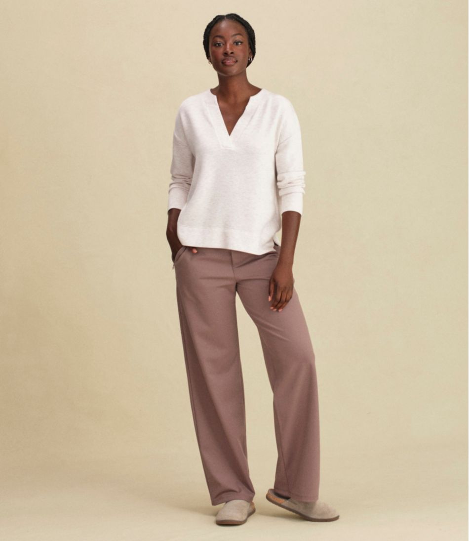 L.L.Bean Women's Go-Anywhere Pants, High-Rise Wide-Leg NEW|CLOTHING|SALE