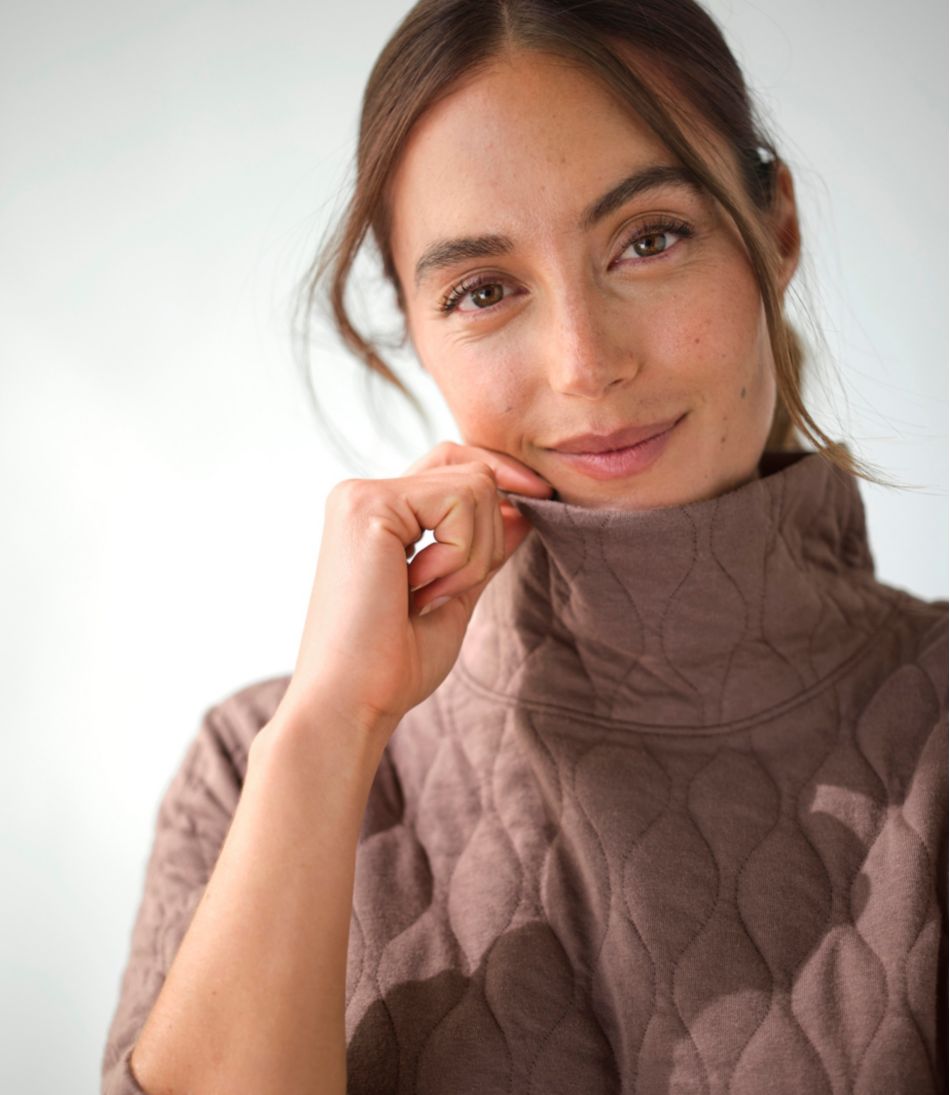L.L.Bean Women's VentureSoft Quilted Funnelneck Pullover NEW|CLOTHING