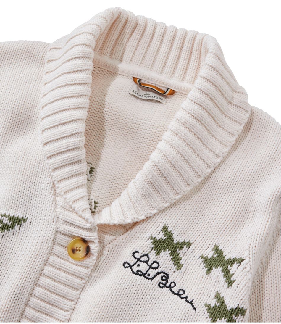 L.L.Bean Women's Signature Original Cotton Sweater, Shawl Cardigan Novelty NEW|CLOTHING