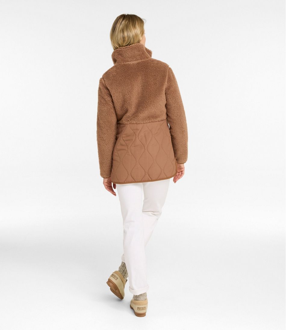 L.L.Bean Women's Bean's Mixed Media Sherpa Fleece Jacket NEW|CLOTHING|OUTERWEAR