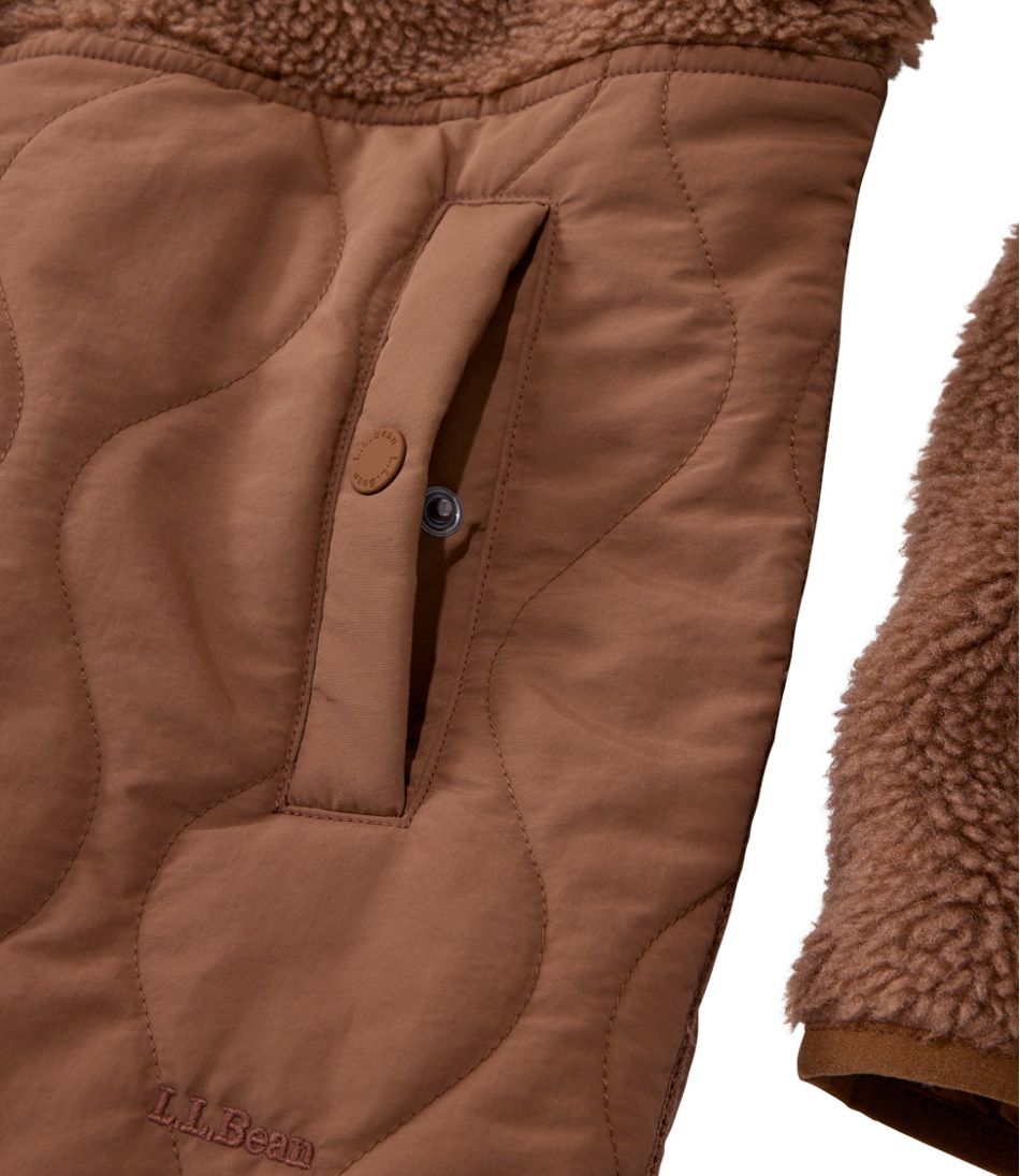 L.L.Bean Women's Bean's Mixed Media Sherpa Fleece Jacket NEW|CLOTHING|OUTERWEAR