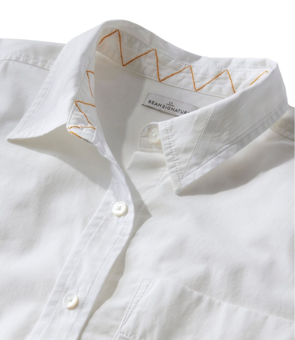 L.L.Bean Women's Signature Premium Essential Poplin Shirt, Long-Sleeve NEW|CLOTHING