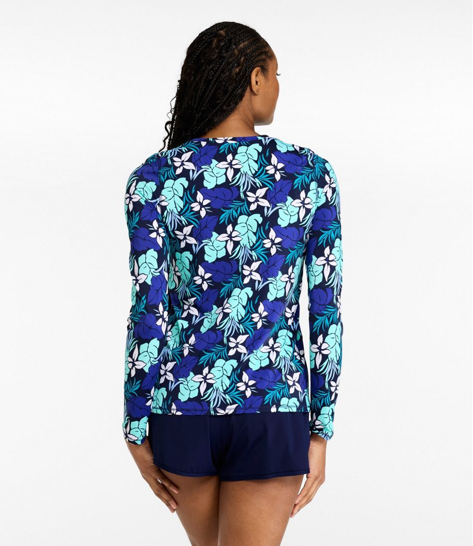 L.L.Bean Women's SunSmart UPF 50+ SunShirt, Long-Sleeve Print NEW|CLOTHING