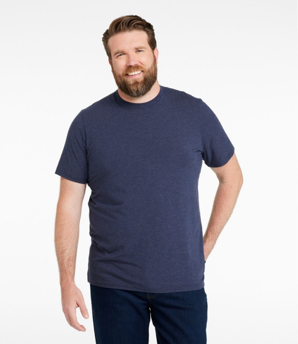 L.L.Bean Men's Comfort Stretch Performance® Pima Tee, Short-Sleeve Without Pocket NEW|CLOTHING|SALE