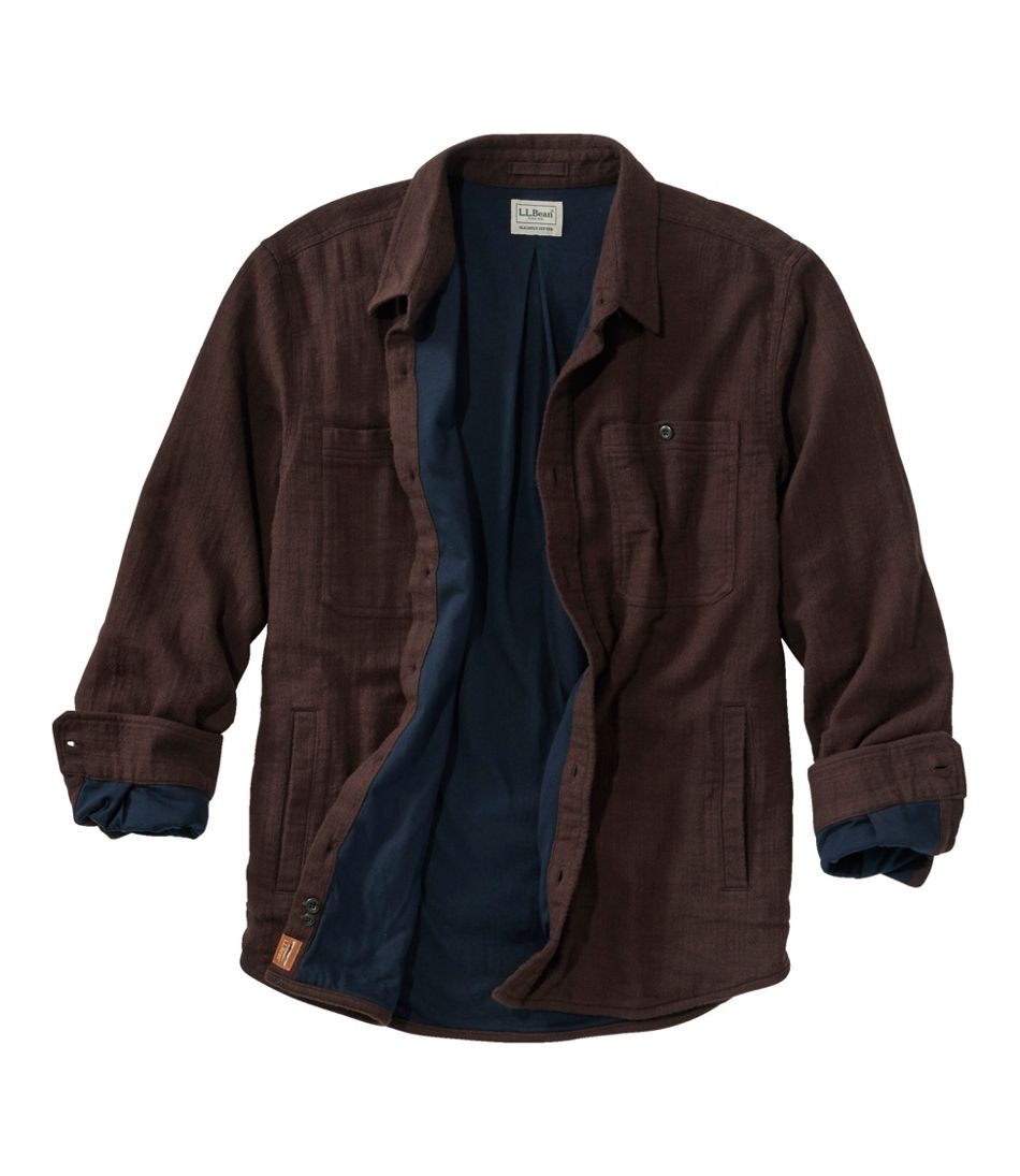 L.L.Bean Men's 1912 Field Flannel Shirt, Lined, Slightly Fitted Untucked Fit NEW|CLOTHING|SALE