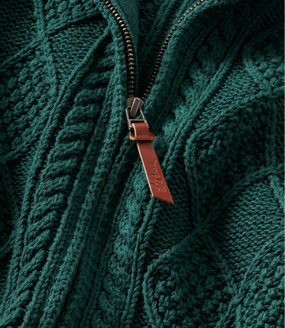 L.L.Bean Men's Signature Cotton Fisherman Sweater, Full-Zip NEW|CLOTHING|SALE