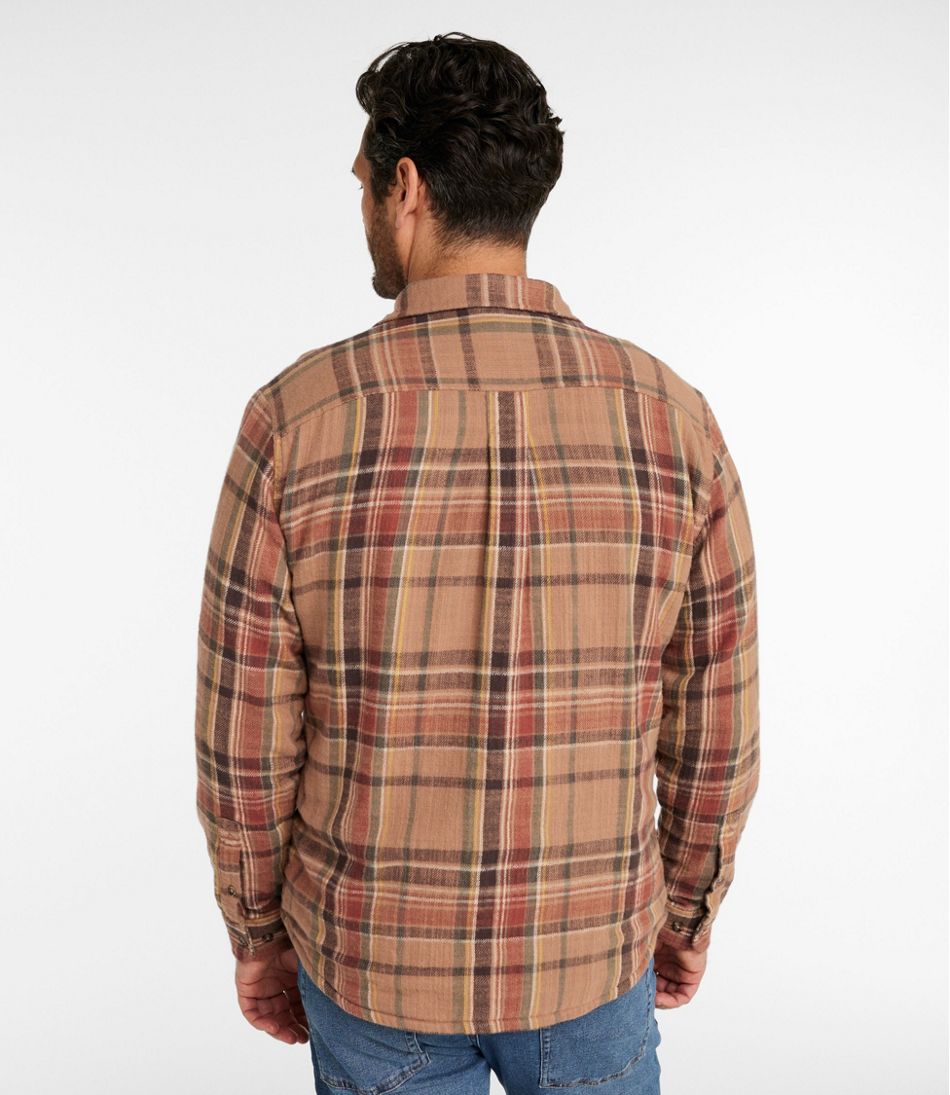 L.L.Bean Men's 1912 Field Flannel Shirt, Lined, Slightly Fitted Untucked Fit, Plaid NEW|CLOTHING|SALE