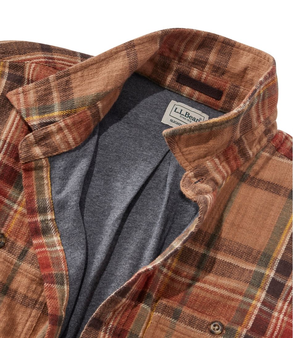 L.L.Bean Men's 1912 Field Flannel Shirt, Lined, Slightly Fitted Untucked Fit, Plaid NEW|CLOTHING|SALE