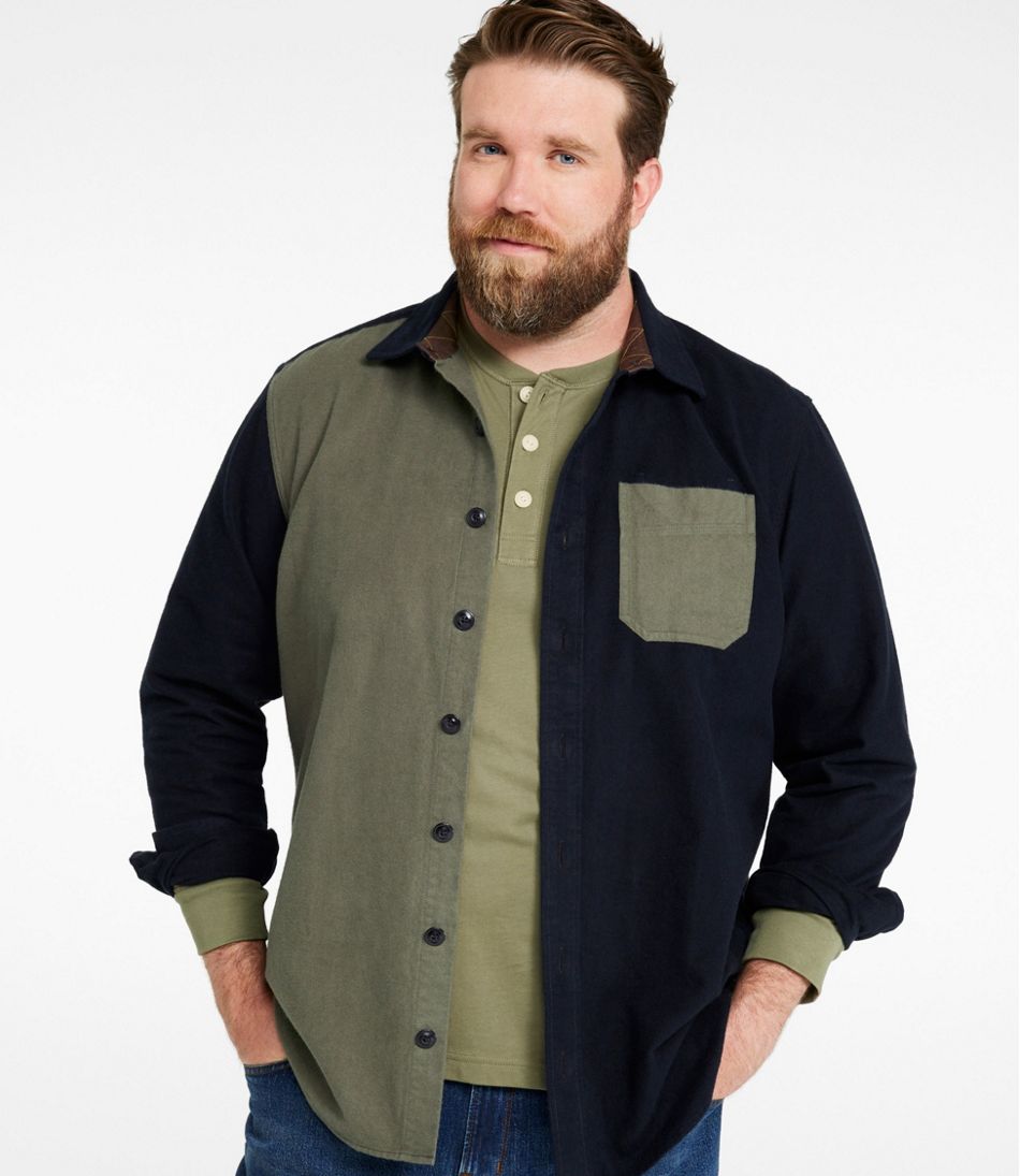 L.L.Bean Men's Signature 1933 Chamois Cloth Shirt, Slim Fit, Mixed Media NEW|CLOTHING