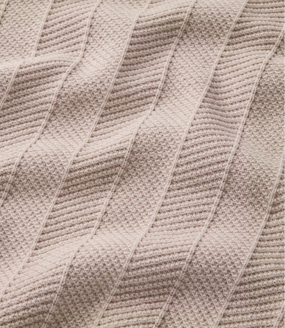 L.L.Bean Men's Sunwashed Textured Cotton Sweater, Herringbone 1/4 Zip NEW|CLOTHING