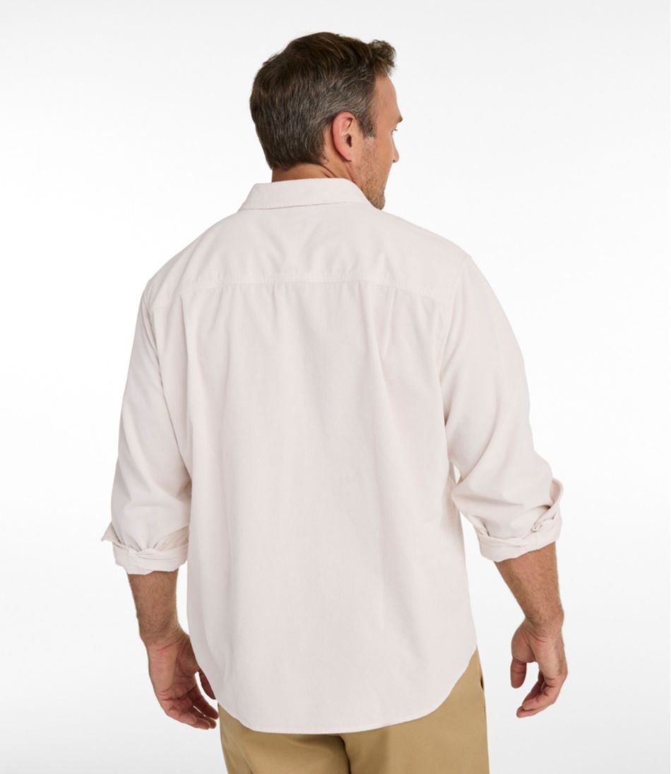 L.L.Bean Men's Sunwashed Corduroy Shirt, Slightly Fitted Untucked Fit NEW|CLOTHING