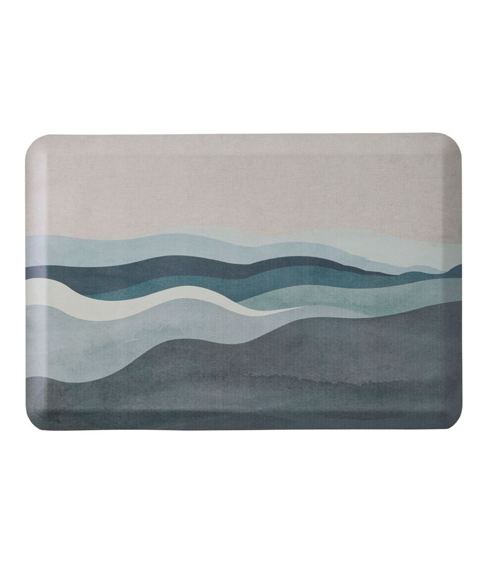 L.L.Bean Happy Feet Comfort Mat, Watercolor Waves NEW|HOME GOODS