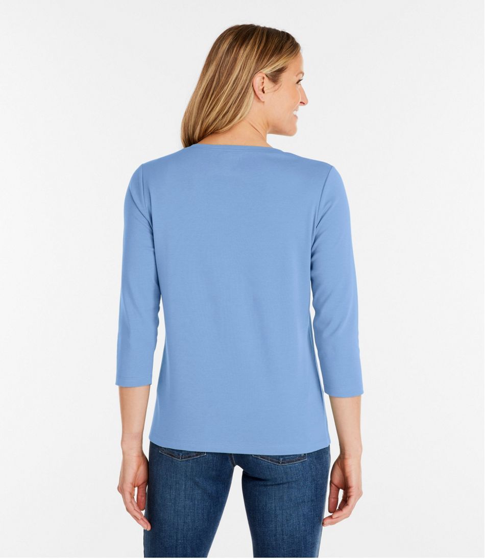 L.L.Bean Women's V-Neck, Three-Quarter-Sleeve CLOTHING|SALE