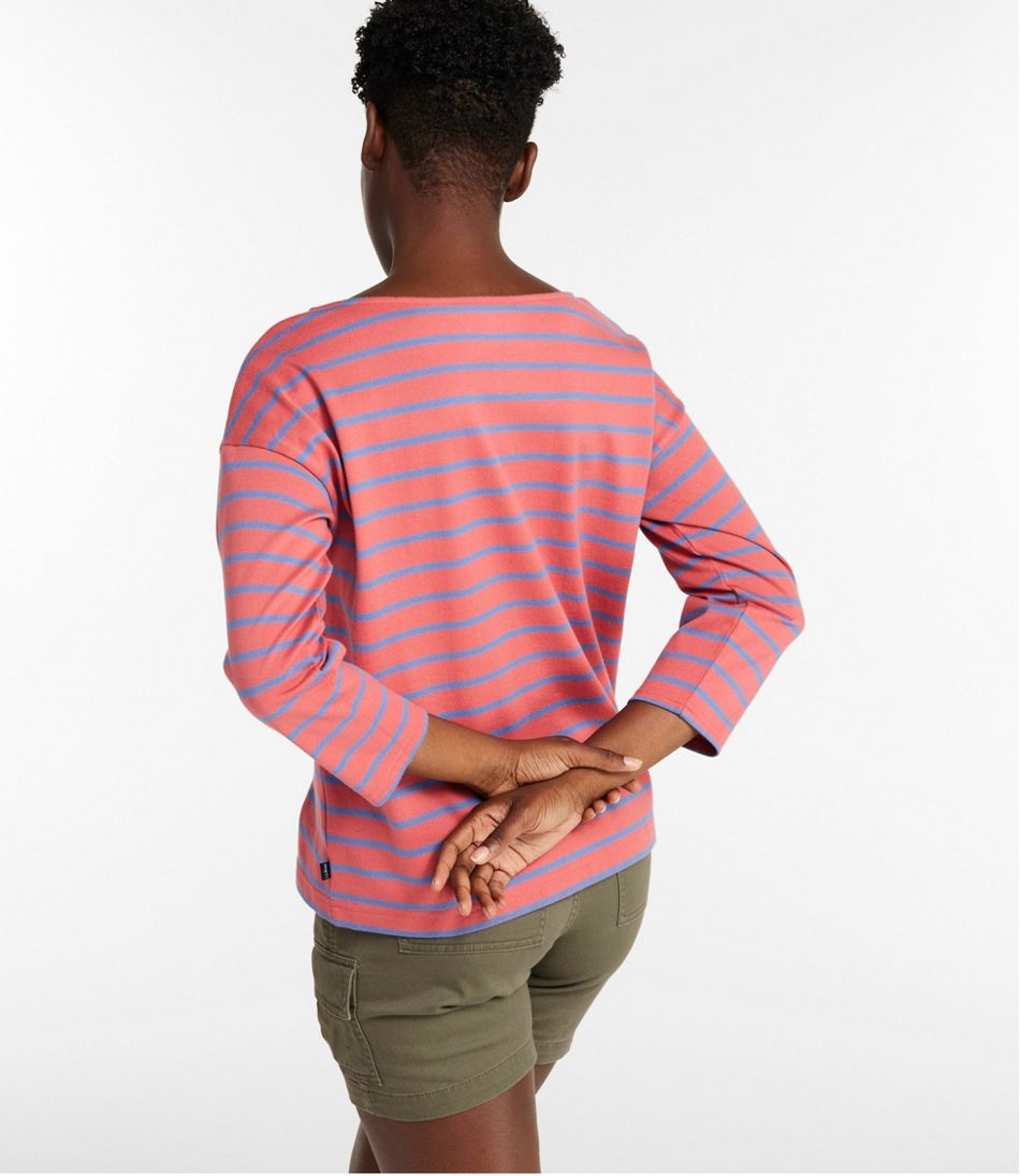 L.L.Bean Women's Heritage Mariner Top, Boatneck Three-Quarter-Sleeve Stripe CLOTHING|SALE
