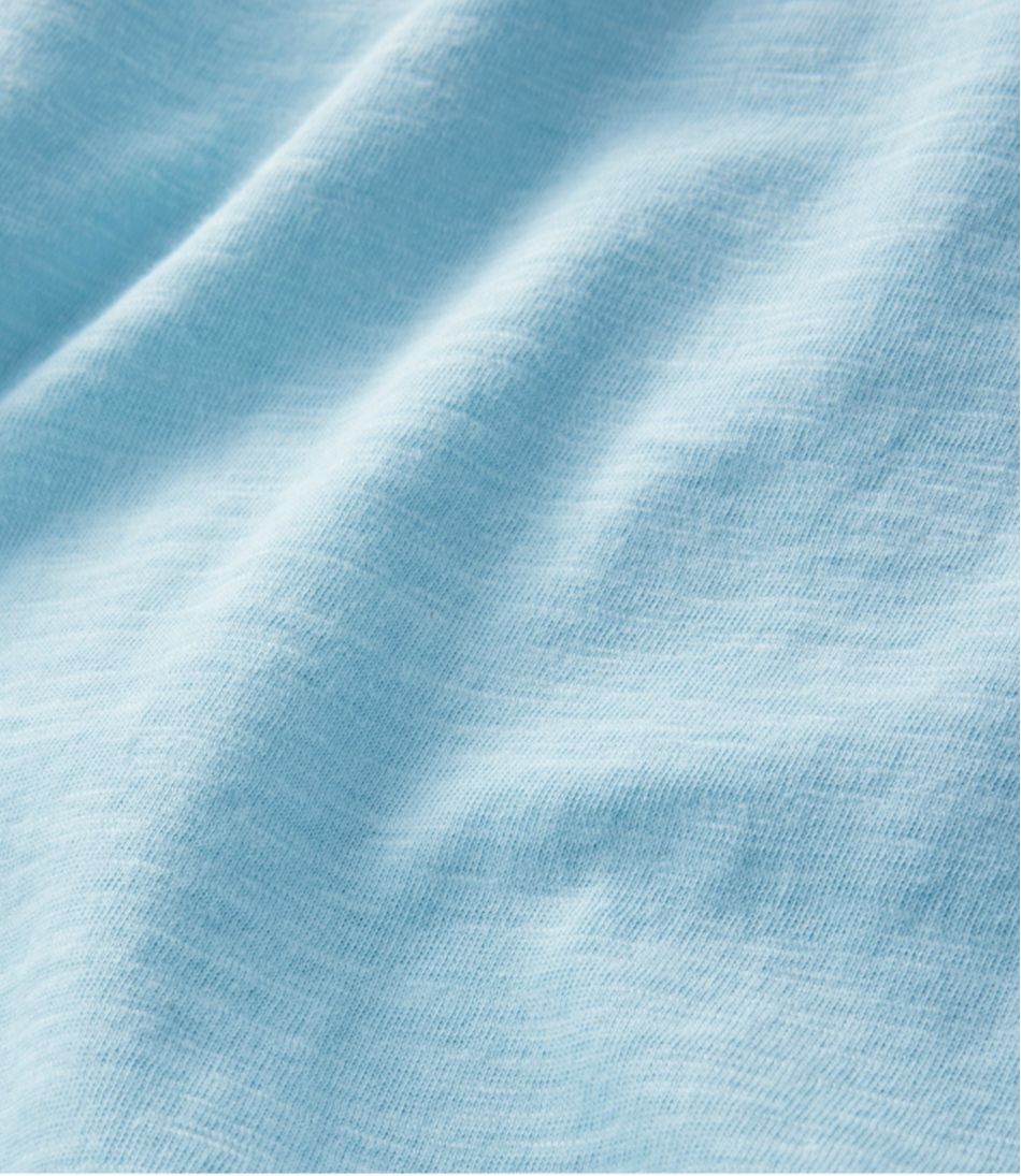 L.L.Bean Women's Organic Cotton Tee, V-Neck Cap-Sleeve CLOTHING