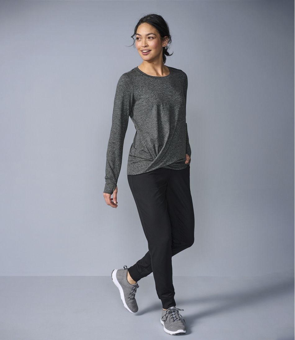 L.L.Bean Women's VentureSoft Twist-Front Top, Long-Sleeve CLOTHING|SALE
