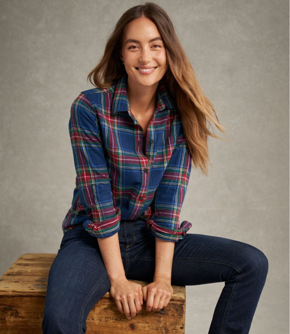 L.L.Bean Women's Scotch Plaid Flannel Shirt, Relaxed CLOTHING|SALE