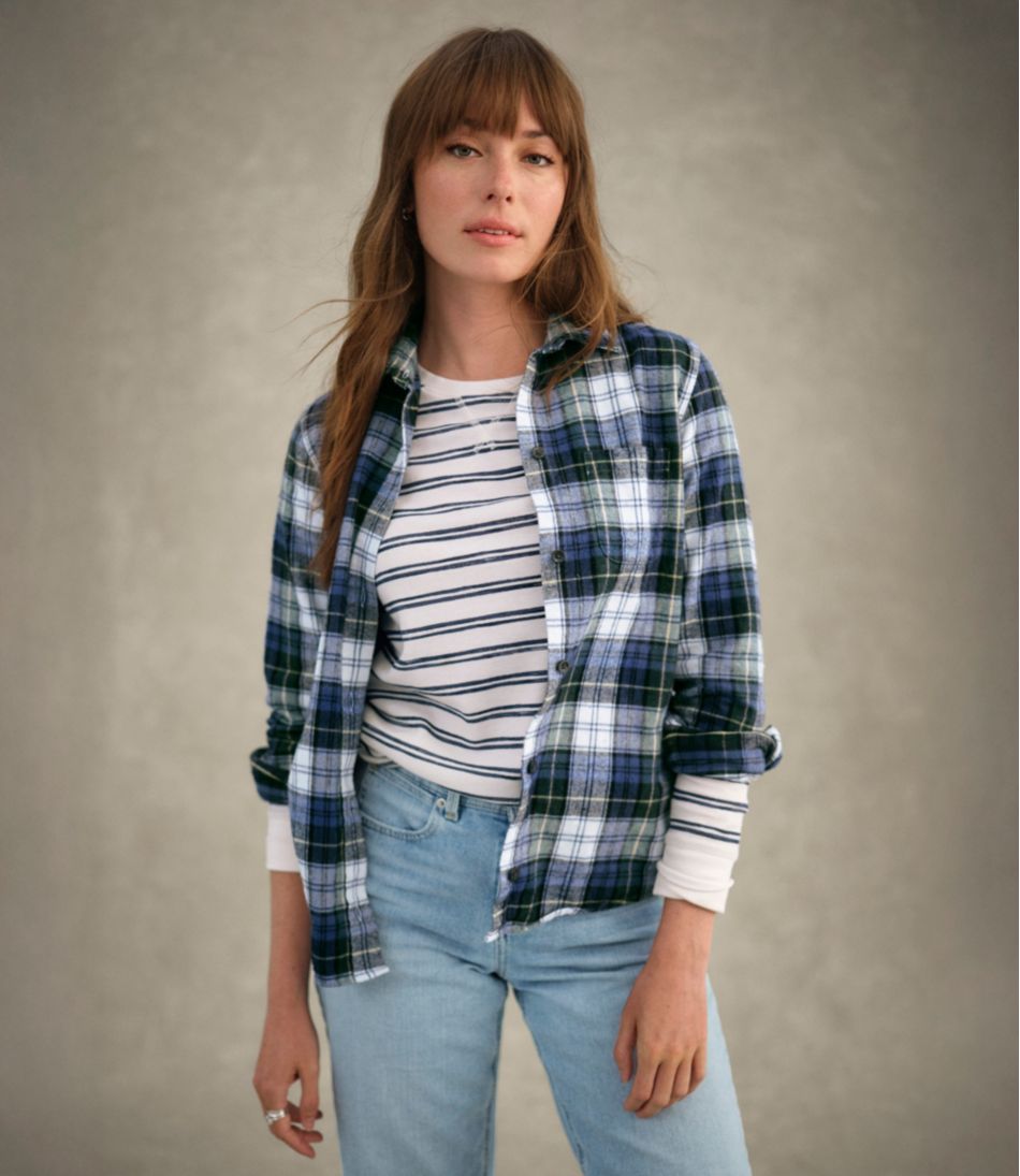 L.L.Bean Women's Scotch Plaid Flannel Shirt, Relaxed CLOTHING|SALE