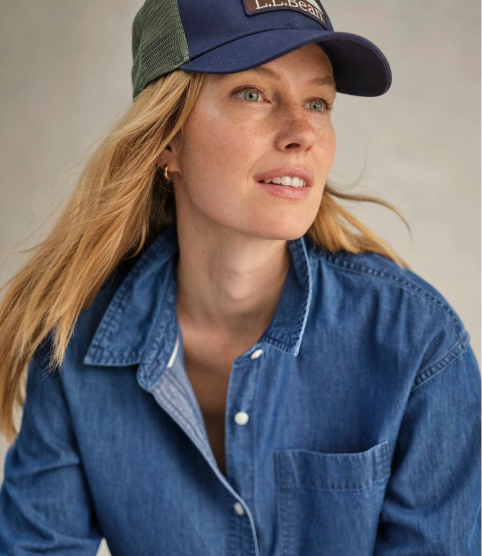 L.L.Bean Women's Denim Boyfriend Shirt CLOTHING