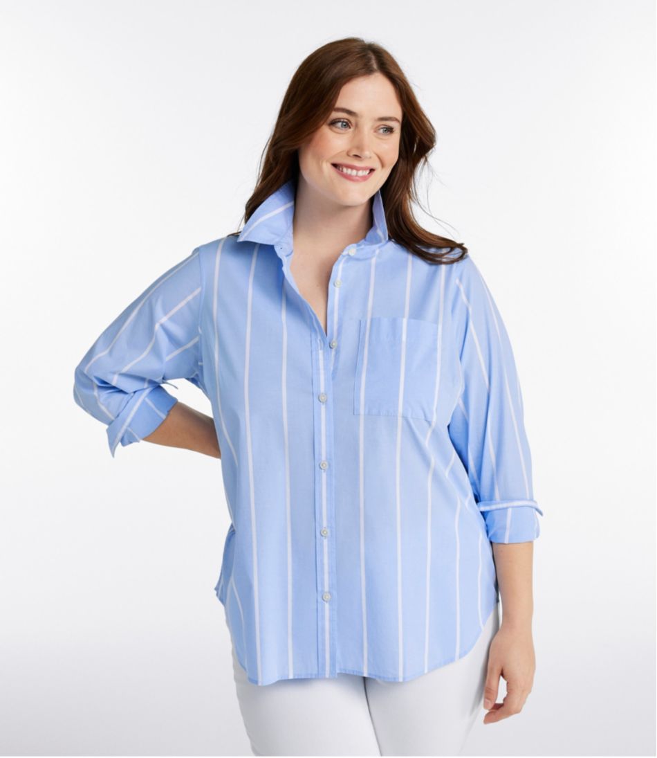 L.L.Bean Women's Essential Cotton Poplin Shirt, Long-Sleeve CLOTHING|SALE