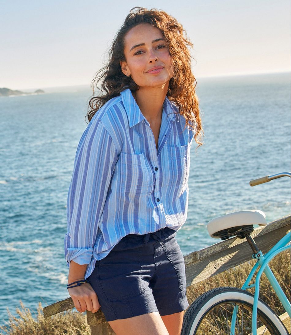 L.L.Bean Women's Cloud Gauze Shirt, Long-Sleeve CLOTHING