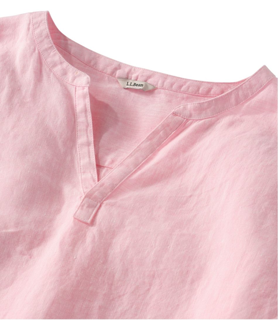 L.L.Bean Women's Premium Washable Linen Shirt, Splitneck CLOTHING|SALE
