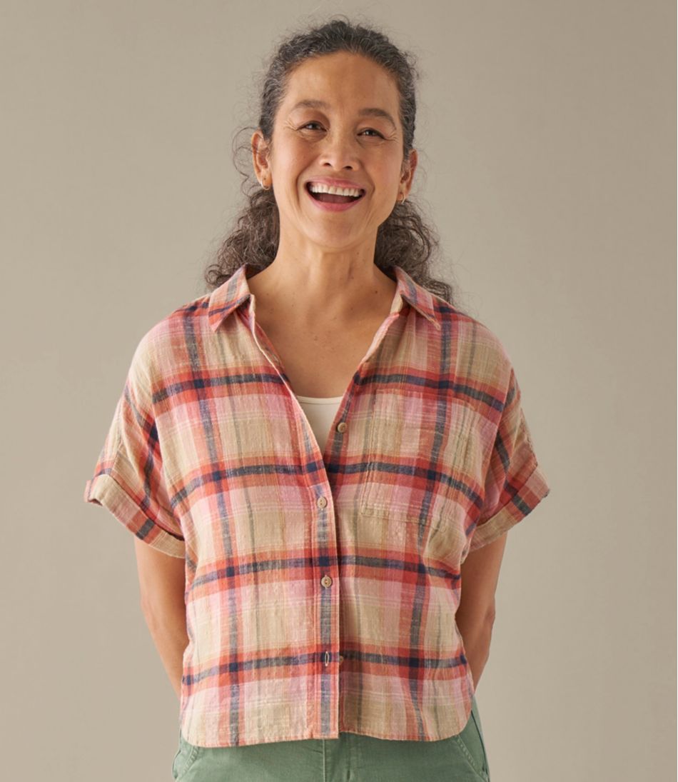 L.L.Bean Women's Day Breeze Shirt, Short-Sleeve Button-Front CLOTHING