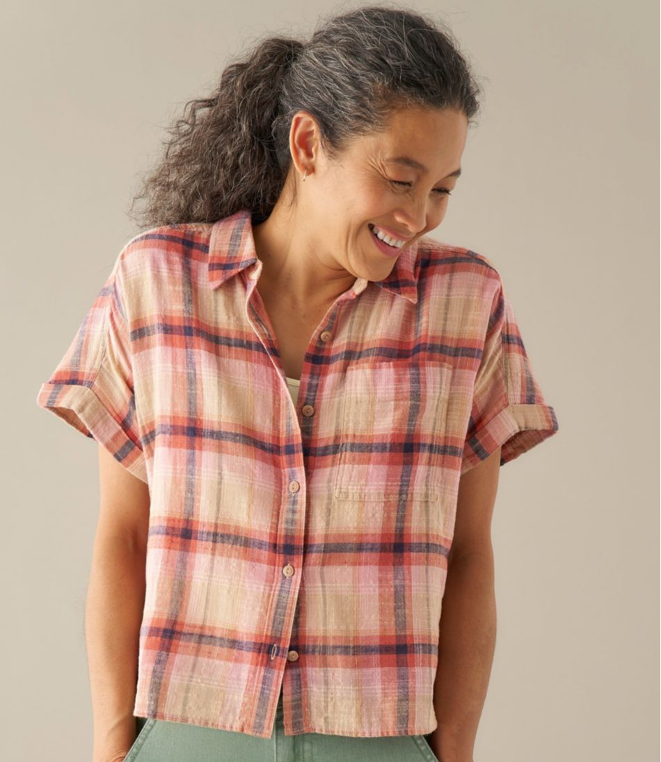 L.L.Bean Women's Day Breeze Shirt, Short-Sleeve Button-Front CLOTHING