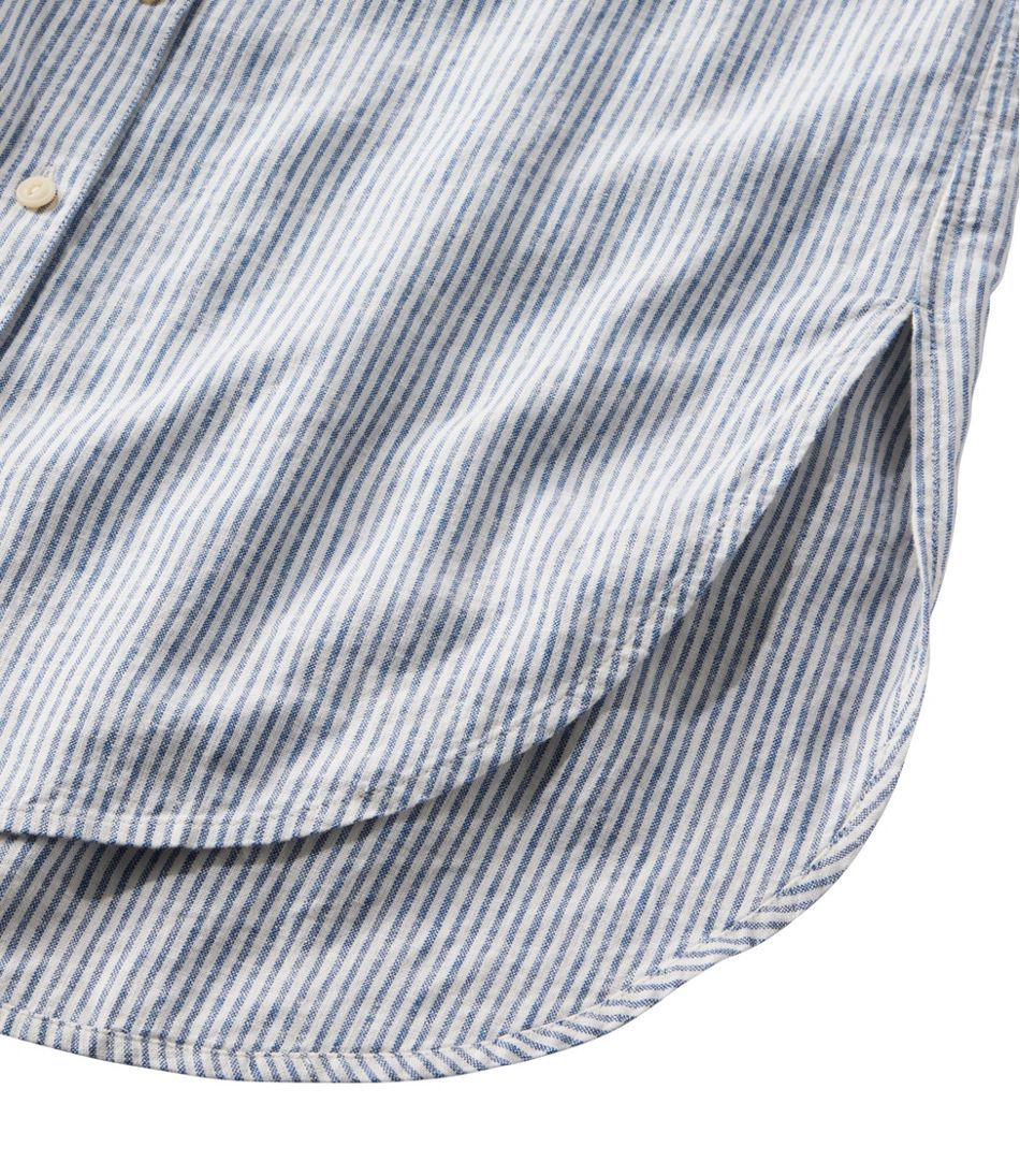 L.L.Bean Women's Signature Linen-Blend Button-Front Shirt, Sleeveless CLOTHING
