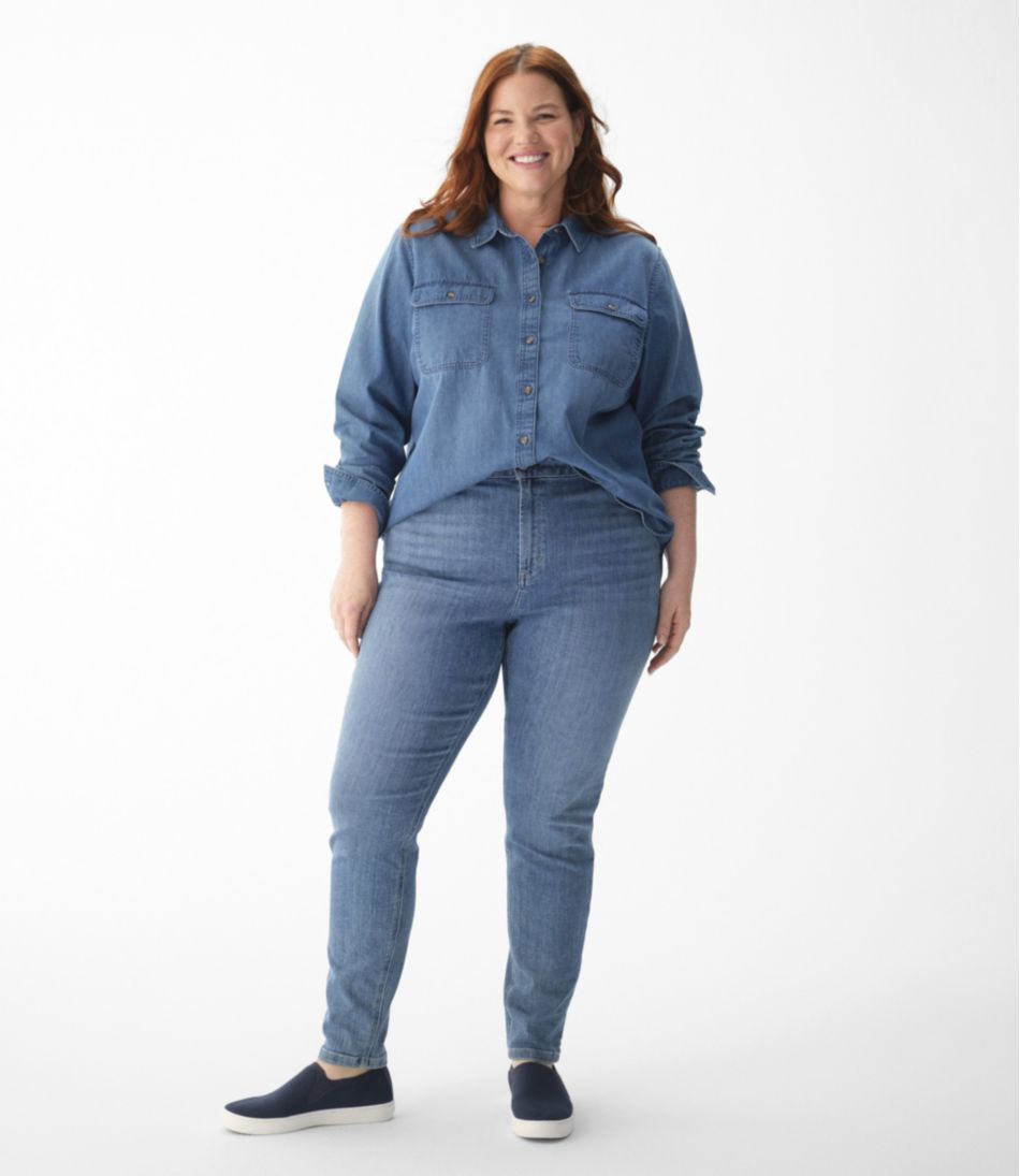 L.L.Bean Women's L.L. Bean Heritage Washed Denim Shirt, Long-Sleeve CLOTHING|SALE