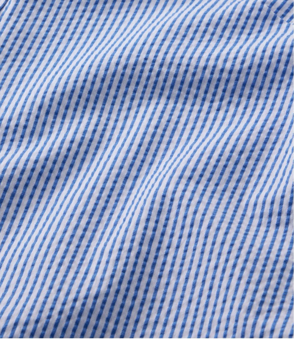 L.L.Bean Women's Vacationland Seersucker Shirt, Long-Sleeve CLOTHING