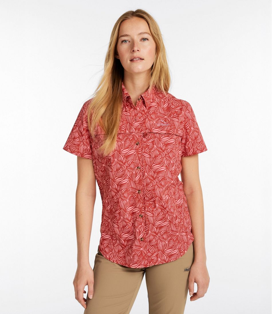 L.L.Bean Women's Tropicwear Shirt, Short-Sleeve Print CLOTHING|OUTDOOR EQUIPMENT|SALE